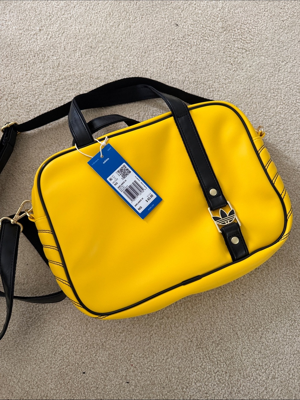 adidas Originals Yellow and Black Crossbody Shoulder Bag - Picture 4 of 4